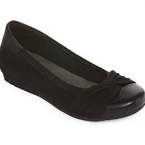 Womens Black Slip On Flat Shoes